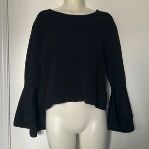 Eliza J Black Bell Sleeve Top